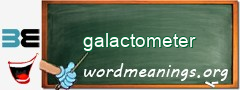 WordMeaning blackboard for galactometer